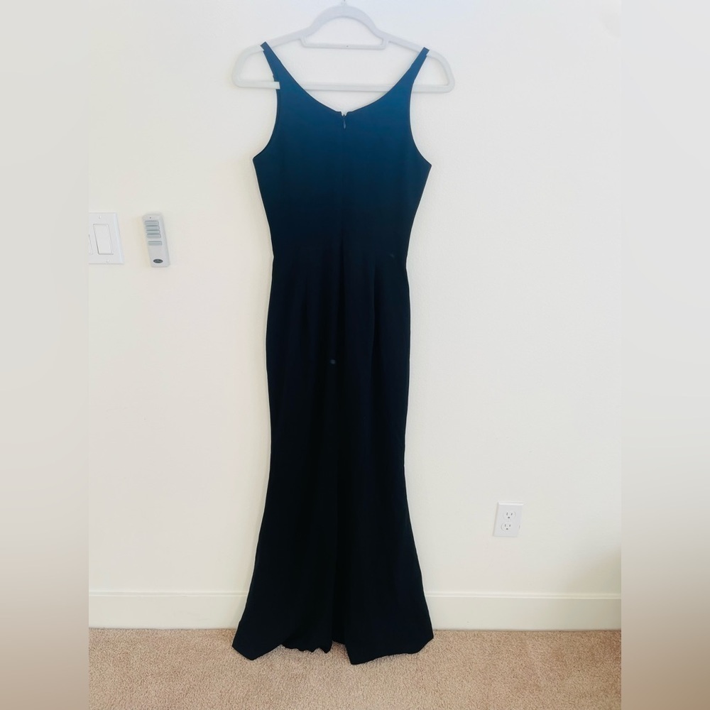 Dress the population Black Iris Slit Crepe Gown Small - Picture 12 of 15